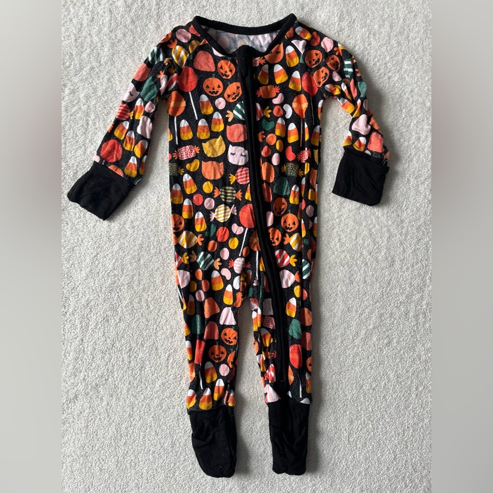 Little Sleepies Halloween Pajamas - Black and Orange